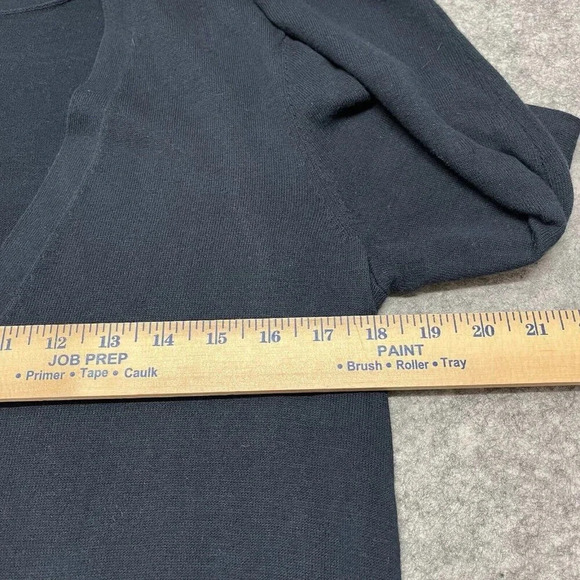 J. Jill V-neck Button Front Cardigan Duster Womens‎ S Navy Blue Long Sleeve - Picture 9 of 11